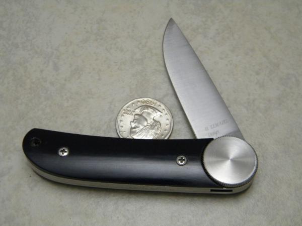Florinox Made in France D Lemaire Design Horn Roll Open Linerlock Knife * Florinox Made in France D Lemaire Design Horn Roll Open Linerlock Knife *