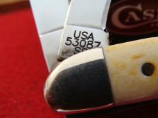 Case XX Small Premium Jack Three Blade  #53087 SS "Blue Scroll" Stag 2006