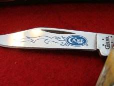 Case XX Baby Copperhead #52109X SSP "Blue Scroll"'Scrolled Bolsters Stag 2006