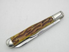 Schatt & Morgan File & Wire, 042262, Slim Coke Bottle, worm groove bone: 2008, 5 3/8” closed Schatt & Morgan File & Wire, 042262, Slim Coke Bottle, worm groove bone: 2008, 5 3/8” closed