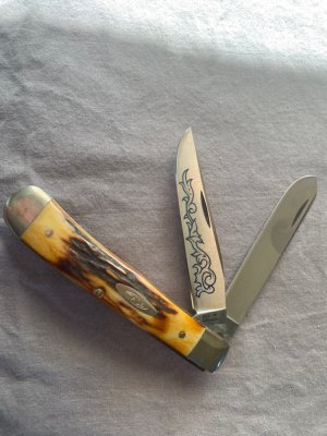 CASE XX 5254 SSP BLUE SCROLL 3 DOT