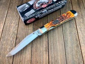 Case Kickstart Trapperlock Peach Seed Jigged Autumn Bone 1 of 455