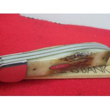 sale ends sunday feb 6th RARE KABAR FIND STAG FOLDING HUNTER 1950-1970 WITH A SERRATED BLADE UNUSED