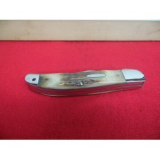 sale ends sunday feb 6th RARE KABAR FIND STAG FOLDING HUNTER 1950-1970 WITH A SERRATED BLADE UNUSED