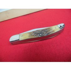 sale ends sunday feb 6th RARE KABAR FIND STAG FOLDING HUNTER 1950-1970 WITH A SERRATED BLADE UNUSED