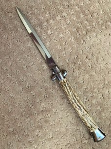 Frank Beltrame 11" Stag Stiletto - Frank Beltrame 11" Stag Stiletto -