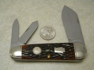 Schatt and Morgan Titusville PA Queen Bone NKCA 2008 Club Elephant Toe Knife