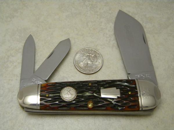 Schatt and Morgan Titusville PA Queen Bone NKCA 2008 Club Elephant Toe Knife