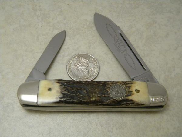 NKCA 1981 Club Knife (Made By Queen) Stag Cigar Pattern Knife