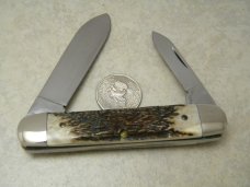 NKCA 1981 Club Knife (Made By Queen) Stag Cigar Pattern Knife