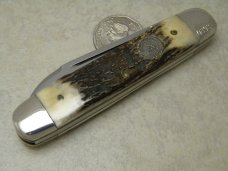 NKCA 1981 Club Knife (Made By Queen) Stag Cigar Pattern Knife