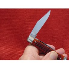 VINTAGE CASE XX 6207 MINI- TRAPPER KNIFE RED BONE HANDLES 1940/1964 VINTAGE CASE XX 6207 MINI- TRAPPER KNIFE RED BONE HANDLES 1940/1964