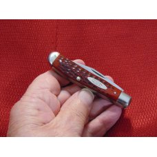 VINTAGE CASE XX 6207 MINI- TRAPPER KNIFE RED BONE HANDLES 1940/1964 VINTAGE CASE XX 6207 MINI- TRAPPER KNIFE RED BONE HANDLES 1940/1964