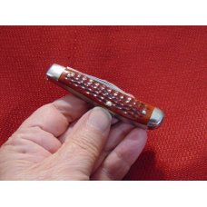 VINTAGE CASE XX 6207 MINI- TRAPPER KNIFE RED BONE HANDLES 1940/1964 VINTAGE CASE XX 6207 MINI- TRAPPER KNIFE RED BONE HANDLES 1940/1964