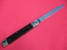 Solingen German Hubertus Large 10" Leverlock Switchblade Knife - Horn Solingen German Hubertus Large 10" Leverlock Switchblade Knife - Horn
