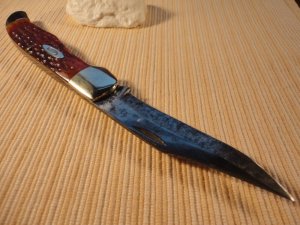 CASE WORM GROOVE RED BONE FOLDING HUNTER 6165 ca. 1946-64