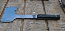Utica USA Sportsman Knife Hatchet Set In Leather Sheath Light Use 1950's Mirror Factory Polish Utica USA Sportsman Knife Hatchet Set In Leather Sheath Light Use 1950's Mirror Factory Polish