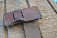 Utica USA Sportsman Knife Hatchet Set In Leather Sheath Light Use 1950's Mirror Factory Polish Utica USA Sportsman Knife Hatchet Set In Leather Sheath Light Use 1950's Mirror Factory Polish