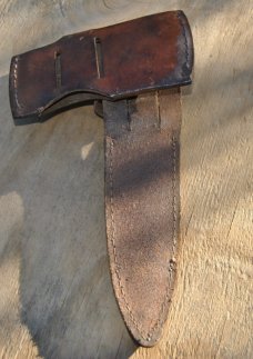 Utica USA Sportsman Knife Hatchet Set In Leather Sheath Light Use 1950's Mirror Factory Polish Utica USA Sportsman Knife Hatchet Set In Leather Sheath Light Use 1950's Mirror Factory Polish