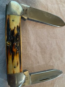 CASE XX 52131 SSP BLUE SCROLL CANOE KNIFE 3 DOT (1977) NEW OLD STOCK CASE XX 52131 SSP BLUE SCROLL CANOE KNIFE 3 DOT (1977) NEW OLD STOCK