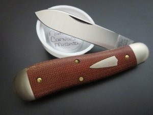 Great Eastern Cutlery #56 Dog Leg Jack 1-Blade Natural Canvas Micarta GEC 562118
