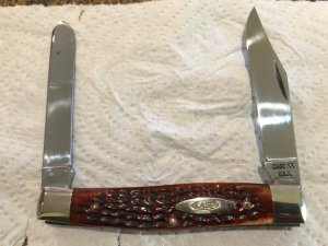Case XX U.S.A. 6275 SP eight dots red bone