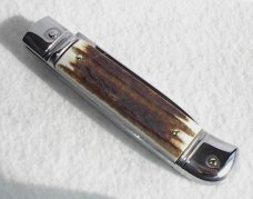 AKC 8" CLASSIC ITALIAN VINTAGE INDIA STAG LEVER LOCK 