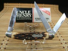 SCHRADE UNCLE HENRY 834UH RANCHER TRIPLE BLADE STOCKMAN FOLDING USED POCKET KNIFE WITH BOX & PAPERS SCHRADE UNCLE HENRY 834UH RANCHER TRIPLE BLADE STOCKMAN FOLDING USED POCKET KNIFE WITH BOX & PAPERS