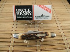 SCHRADE UNCLE HENRY 834UH RANCHER TRIPLE BLADE STOCKMAN FOLDING USED POCKET KNIFE WITH BOX & PAPERS SCHRADE UNCLE HENRY 834UH RANCHER TRIPLE BLADE STOCKMAN FOLDING USED POCKET KNIFE WITH BOX & PAPERS