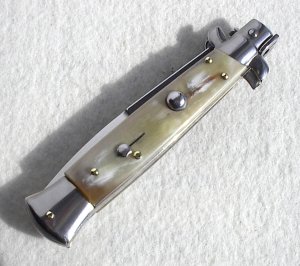 NEW FRANK BELTRAME 9" FRENCH BOVINE HORN BAYONET BLADE ITALIAN STILETTO
