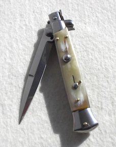 NEW FRANK BELTRAME 9" FRENCH BOVINE HORN BAYONET BLADE ITALIAN STILETTO