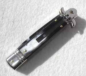 NEW AKC LEVERLETTO 20cm - 8" BRAZILAN HORN MODIFIED BAYONET BLADE   