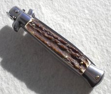  FRANK BELTRAME 9" VINTAGE EUROPEAN STAG ITALIAN STILETTO