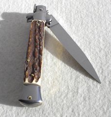  FRANK BELTRAME 9" VINTAGE EUROPEAN STAG ITALIAN STILETTO