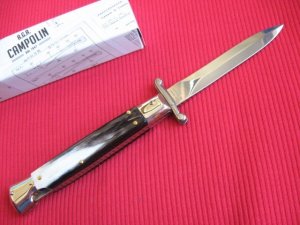 Italian Limited Edition Manual Open Swing Guard Stiletto Knife - A.G.A CAMPOLIN Italy