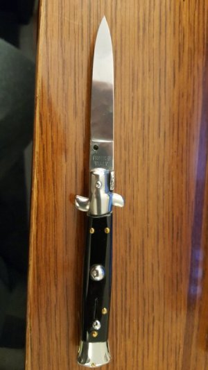 8" Frank B. Black Acrylic Italian Stiletto