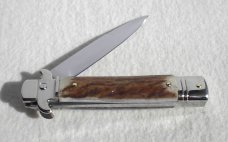 NEW AKC LEVERLETTO 20cm - 8" GENUINE STAG MODIFIED BAYONET BLADE   