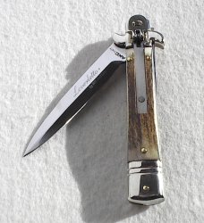 NEW AKC LEVERLETTO 20cm - 8" GENUINE STAG MODIFIED BAYONET BLADE   