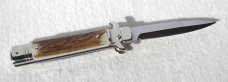NEW AKC LEVERLETTO 20cm - 8" GENUINE STAG MODIFIED BAYONET BLADE   