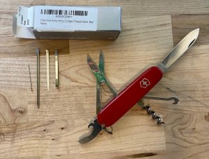Victorinox Compact with Red scales, free shipping 