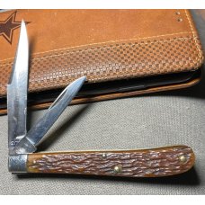 Vintage CATTARAUGUS Model No. 21709 Barehead Slim Jack Folding Pocket Knife c.1886-1963 Bone Stag Vintage CATTARAUGUS Model No. 21709 Barehead Slim Jack Folding Pocket Knife c.1886-1963 Bone Stag