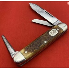 Vintage **RARE** CATTARAUGUS CUTLERY CO No. C2589 Whitt-L-Kraft Official Boy Scout Pocket Knife Stag Vintage **RARE** CATTARAUGUS CUTLERY CO No. C2589 Whitt-L-Kraft Official Boy Scout Pocket Knife Stag