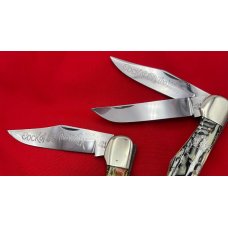 2 Knife Set Fight’n Rooster “Cock of the Walk” Folding Hunters 1st Gen 1978 Both #029 Serial Numbers 2 Knife Set Fight’n Rooster “Cock of the Walk” Folding Hunters 1st Gen 1978 Both #029 Serial Numbers