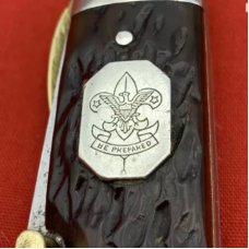 Vintage CATTARAUGUS CUTLERY CO Model No. D2589 Whitt-L-Kraft Official Boy Scout Pocket Knife Stag Vintage CATTARAUGUS CUTLERY CO Model No. D2589 Whitt-L-Kraft Official Boy Scout Pocket Knife Stag