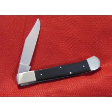 HUGE ONE BLADE TRAPPER KNIFE CARL SCHLIEPER GERMAN EYE BLACK CELLULOID HANDLES 1990'S HUGE ONE BLADE TRAPPER KNIFE CARL SCHLIEPER GERMAN EYE BLACK CELLULOID HANDLES 1990'S