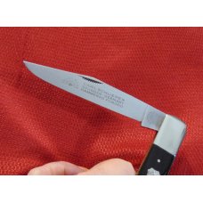 HUGE ONE BLADE TRAPPER KNIFE CARL SCHLIEPER GERMAN EYE BLACK CELLULOID HANDLES 1990'S HUGE ONE BLADE TRAPPER KNIFE CARL SCHLIEPER GERMAN EYE BLACK CELLULOID HANDLES 1990'S