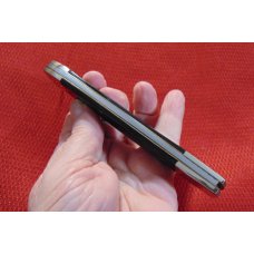 HUGE ONE BLADE TRAPPER KNIFE CARL SCHLIEPER GERMAN EYE BLACK CELLULOID HANDLES 1990'S HUGE ONE BLADE TRAPPER KNIFE CARL SCHLIEPER GERMAN EYE BLACK CELLULOID HANDLES 1990'S