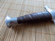 Dagger leather wrapped handle. knife