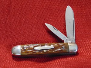 VINTAGE  AMERICAN KNIFE CO. WINSTED CONN. OLD BONE HANDLE CIGAR JACK 1919-1948