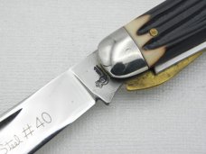 Queen Cutlery #40 Heavy Electrician Jack in Imitation Winterbottom Bone, 1973 - 1975, Queen Cutlery #40 Heavy Electrician Jack in Imitation Winterbottom Bone, 1973 - 1975,